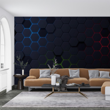 Præpasted tapet - moderne geometrisk 3D