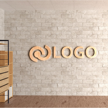 Sinal de logotipo de madeira clara, sinal de escritório para parede, logotipo de madeira, sinal de corte a laser personalizado