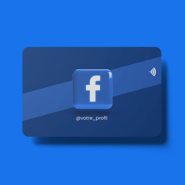 Cartão Follow do Facebook conectado e sem contato