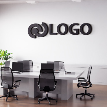 Juoda PVC firmos ženklo lentelė, sieninė biuro lentelė, Foamex logotipas, personalizuota firmos lentelė, išpjauta lazeriu.