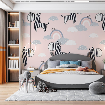 Förinklistrad tapet - Zebramönster Sovrumsmocka