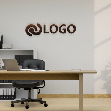 Drevená značka s logom, Nástená značka pre kanceláriu, Drevené logo, Osobná značka rezaná laserom
