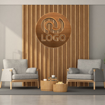 Apvalus medinis firmos logotipas, Sieninis biuro lentjuostės ženklas, Medinis logotipas, Asmeninis medžio ženklas, išpjautas laz