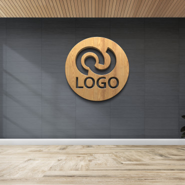 Ümmargune puidust logo silt, lauamärk seina jaoks, puidust logo, laserlõikusega isikupärastatud silt