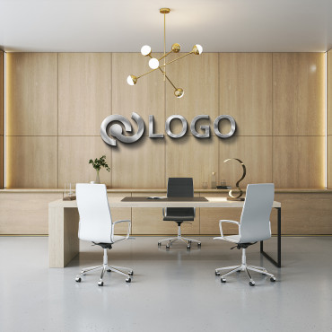 Logobord in geborsteld zilver dibond