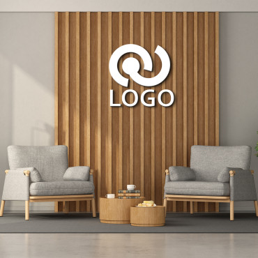 Bílý nápis s logem z PVC, nápis Office na zeď, logo PVC, vlastní nápis vyřezaný laserem