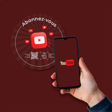 Connected YouTube-sticker...