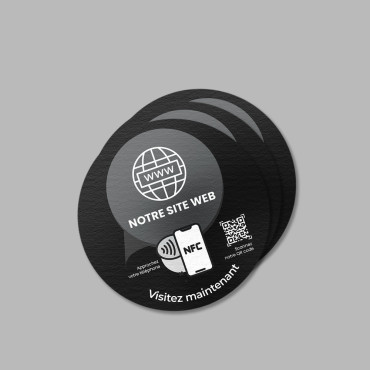 Forbundet hjemmesideklistermærke med NFC-chip til væg, disk, POS og udstillingsvindue