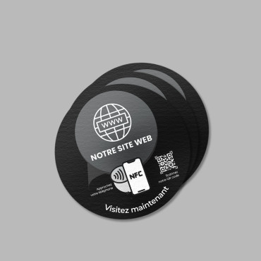 Uppkopplad webbplatsdekal med NFC-chip för vägg, disk, POS och showcase