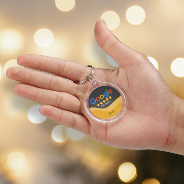 Connected Google Customer Reviews-sleutelhanger met geïntegreerde NFC-chip