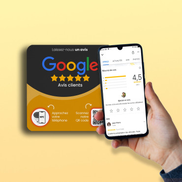 NFC čipom pripojená informačná tabuľa Google pre zákazníkov na stenu, pult, výkladnú skriňu a...