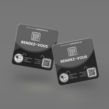 RDV-plade forbundet med NFC-chip til væg, disk, POS og showcase