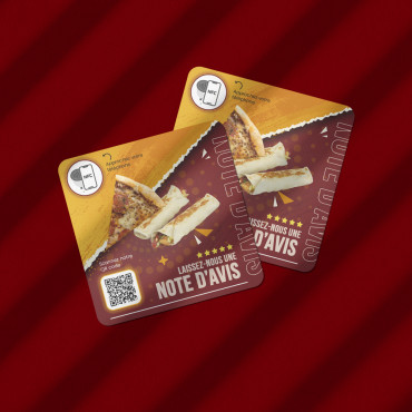 Restaurantbord verbonden met NFC-chip voor wand, toonbank, POS en vitrine