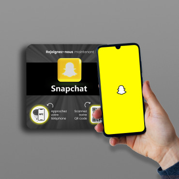 Snapchat-platta kopplad med NFC-chip för vägg, disk, POS och showcase