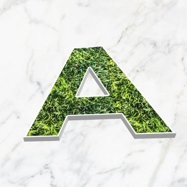 Plant letters with synthetic herbs