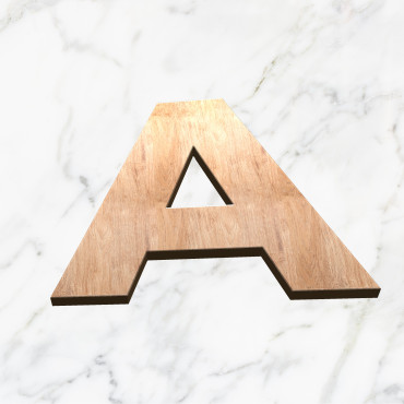 Wooden cut letters