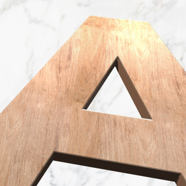 Wooden cut letters