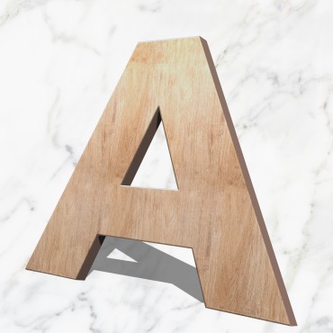 Wooden cut letters