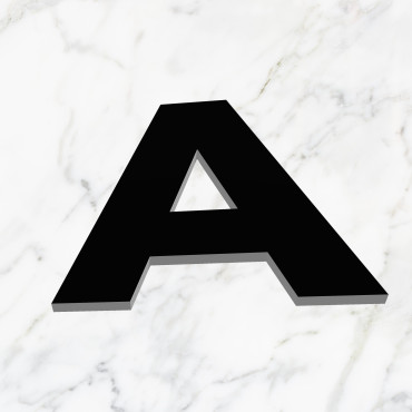 Lettere tagliate in PVC nero