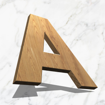 Wooden cut letters