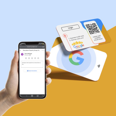 Karta NFC pre Google recenzia bez kontaktu a pripojená