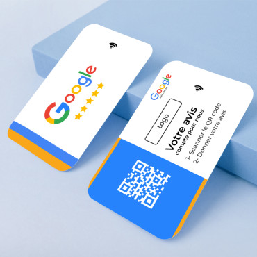 Cartão de aviso de código QR e NFC do Google