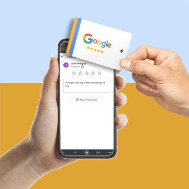 Κάρτα αξιολόγησης Google με NFC και QR κώδικα