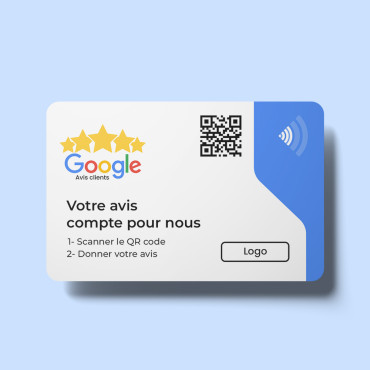Κάρτα αξιολόγησης Google με NFC και QR κωδικό χωρίς επαφή.