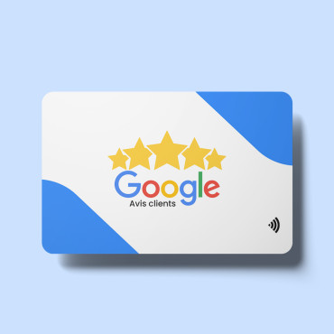 Κάρτα αξιολόγησης Google με NFC και QR κωδικό χωρίς επαφή.