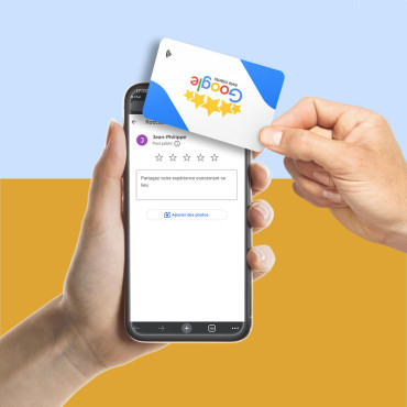 Contactloze Google NFC & QR-code kennisgevingskaart