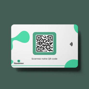 Carte NFC Tripadvisor sans contact & connectée