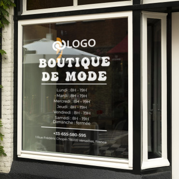 Lettrage adhésif vitrine