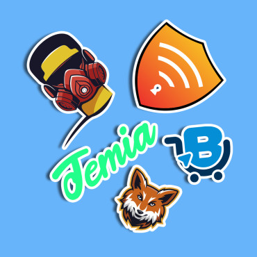Klæbende formet klistermærke