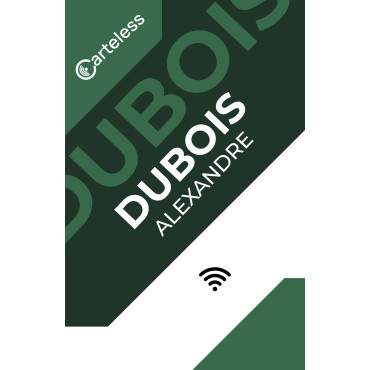 Ühendatud ja kontaktivaba roheline ja valge visiitkaart