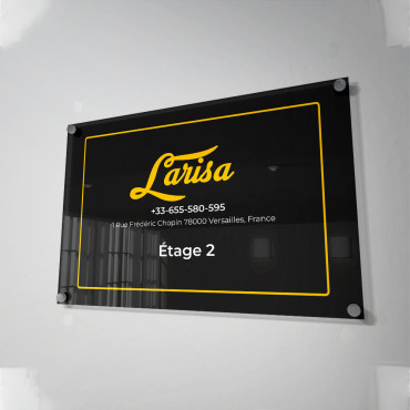 Plaque plexiglass noire