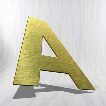 copy of Cut-out letters in silver brushed metal