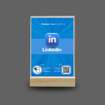 LinkedIn NFC- und QR-Code-Anzeige (doppelseitig)