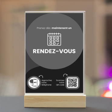 Afspraakweergave met NFC en QR-code (dubbelzijdig)