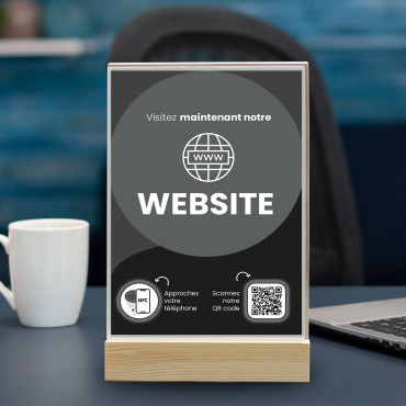 NFC- en QR-code websiteweergave (dubbelzijdig)