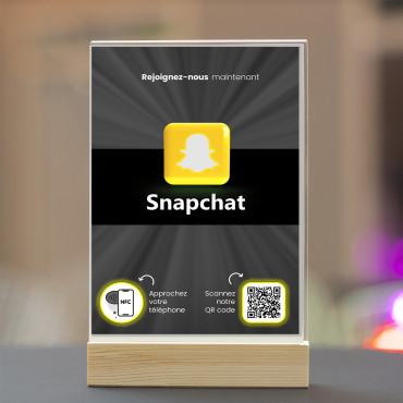 Snapchat NFC og QR-kodeskjerm (dobbeltsidig)