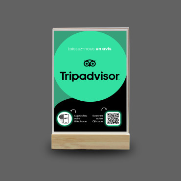 Display Tripadvisor NFC e codice QR (bifacciale)