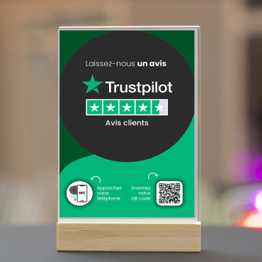 Trustpilot NFC and QR Code display (double sided)