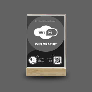 Επιδείξτερο NFC και κωδικός QR για πρόσβαση σε ασύρματο δίκτυο (διπλή όψη)