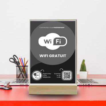 Επιδείξτερο NFC και κωδικός QR για πρόσβαση σε ασύρματο δίκτυο (διπλή όψη)