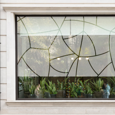 Film occultant pour vitre et fenêtre avec motifs formes