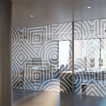 Verduisteringsfolie voor glas en ramen met geometrische patronen