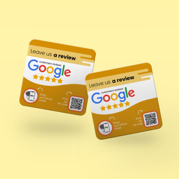 Piastra NFC Connected Google Review per parete, bancone, POS e vetrina