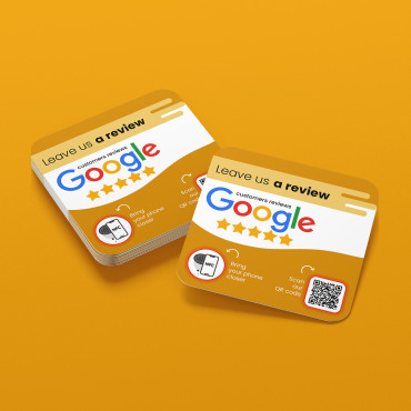 Verbonden Google Review NFC-plaat voor muur, toonbank, POS en raam
