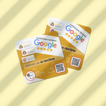 Placca Google NFC Avis connessa per parete, bancone, POS e vetrina