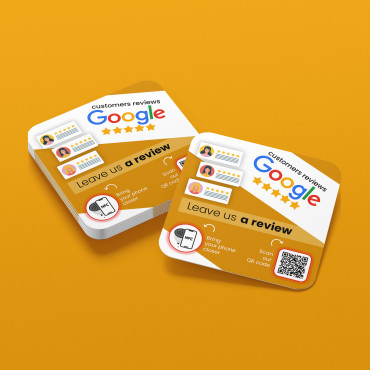 Πλακέτα ενημέρωσης Google NFC συνδεδεμένη για τοίχο, πάγκο, προώθηση σημείου πώλησης και βιτρίνα.